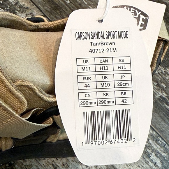 Hey Dude Carson Sandal‎ Mens Size 11 Sport Tan Brown Comfort Hiking New In Bag - Picture 4 of 10